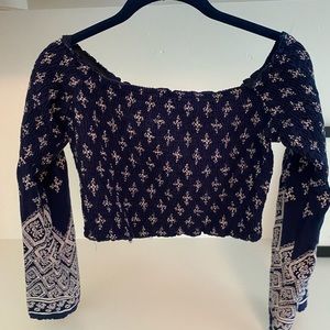 Band of gypsies/free people long sleeve crop top